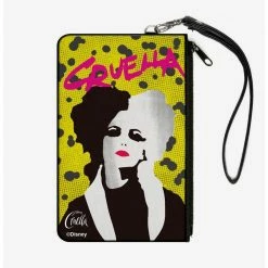 Boxlunch Disney Cruella De Vil Cruell World Halftone Canvas Clutch Wallet