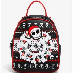 Our Universe Disney The Nightmare Before Christmas Jack Skellington Christmas Sweater Mini Backpack - BoxLunch Exclusive