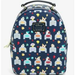 Loungefly Disney Snow White And The Seven Dwarves Beds Allover Print Mini Backpack - BoxLunch Exclusive