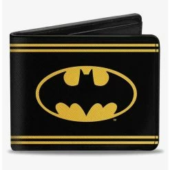 Boxlunch DC Comics Batman Shield Double Stripe Bifold Wallet